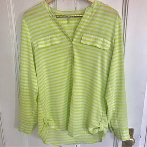 Calvin Klein Neon Striped Blouse